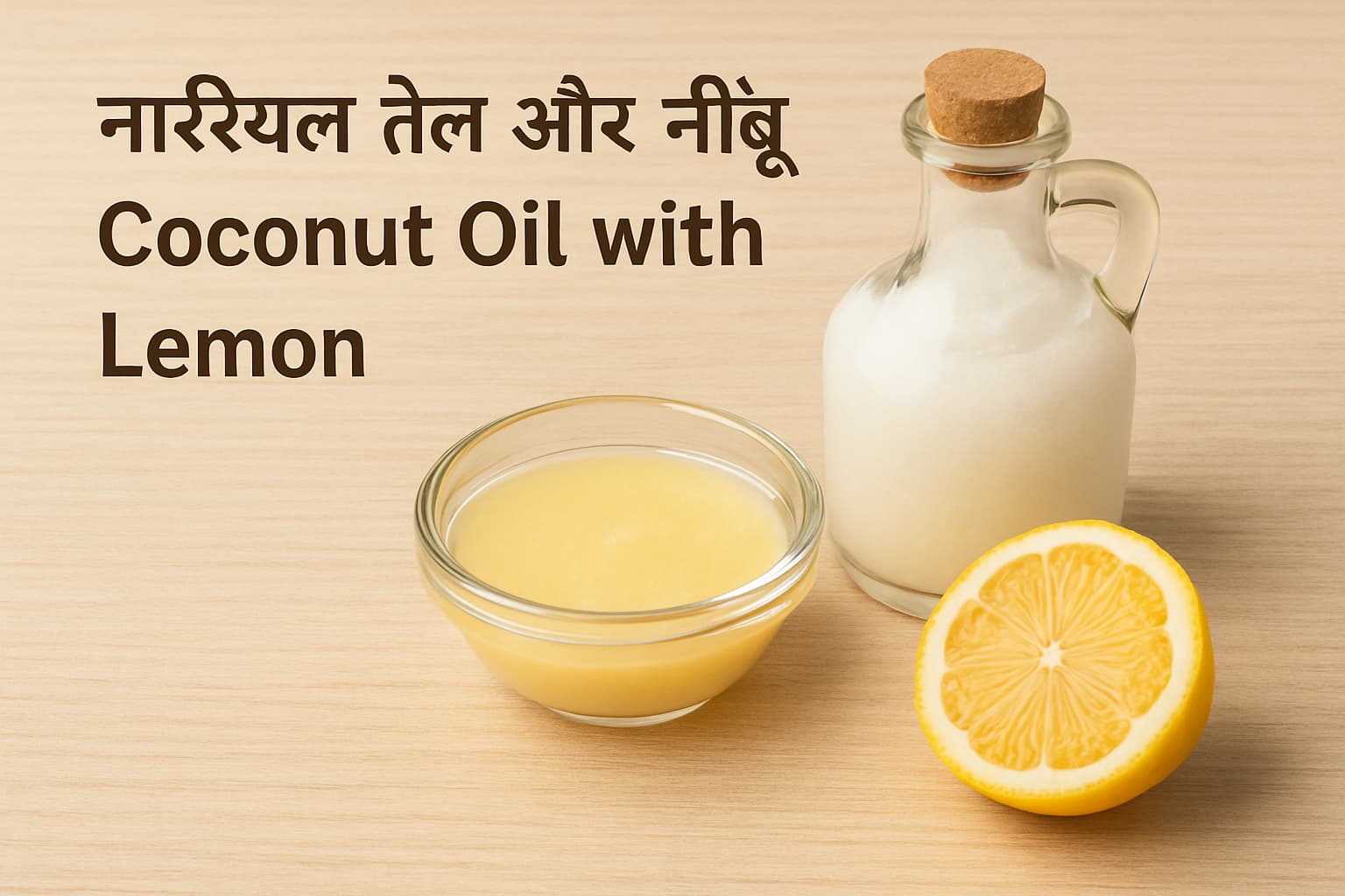 Coconut oil and lemon mixture for dandruff home treatment on scalp