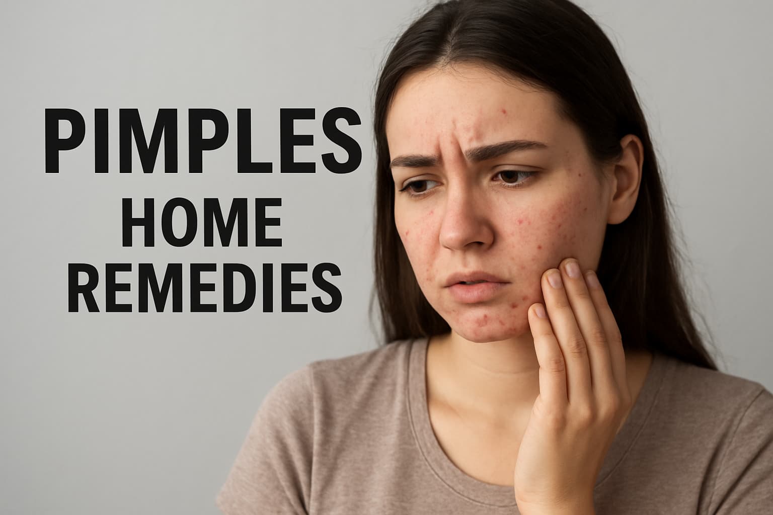 चेहरे पर मुहांसे वाली लड़की | Pimples home remedies for acne treatment in Hindi